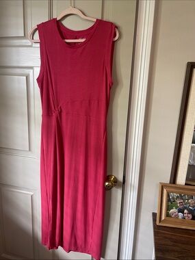 Nine West Sleeveless Hot Pink Midi Dress